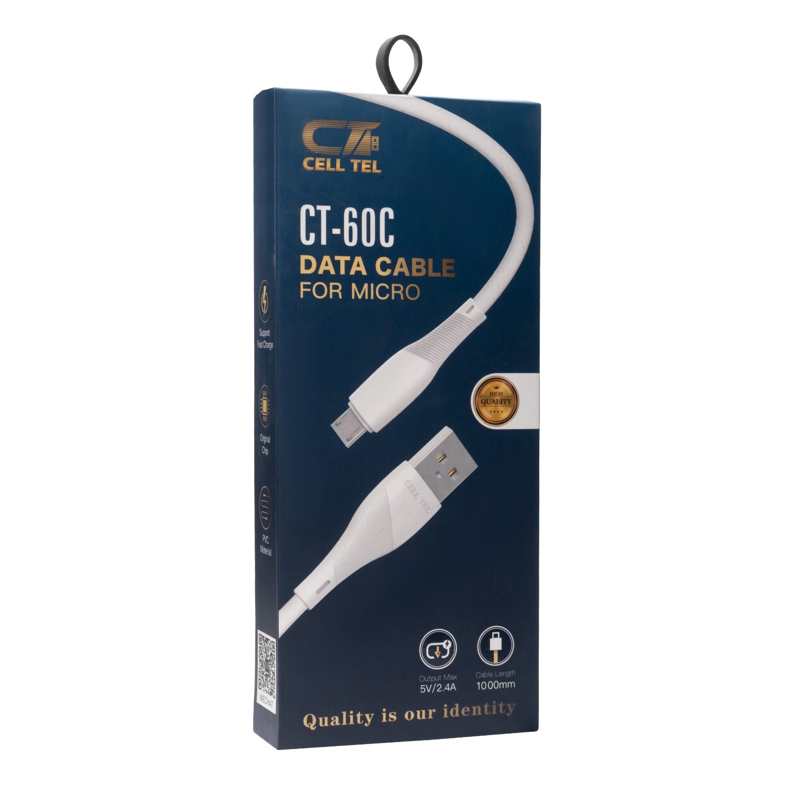 كابل شحن سريع مايكرو من سيل تيل، أبيض - CT-60C كابل شحن سريع مايكرو من سيل تيل، أبيض - CT-60C